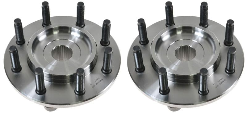 Image of TRQ 2 Piece Front Wheel Bearing & Hub Assembly Set 4WD Compatible with 2000-2001 Dodge Ram 2500
