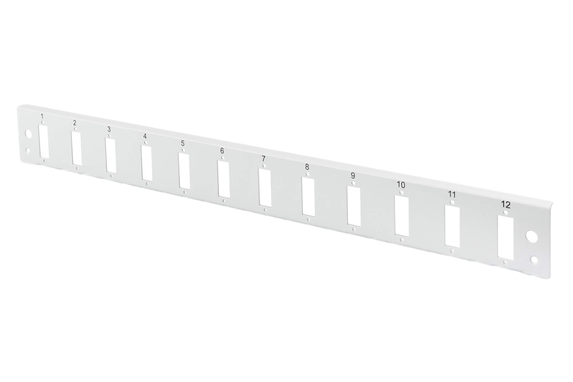 DIGITUS FO front panel, 1U, quick lock, 12x SC DX vertically, color grey (RAL 7035)