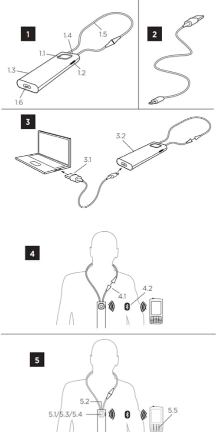 Widex COM-DEX Bluetooth Streamer - Check Description for Hearing Aid Compatibility