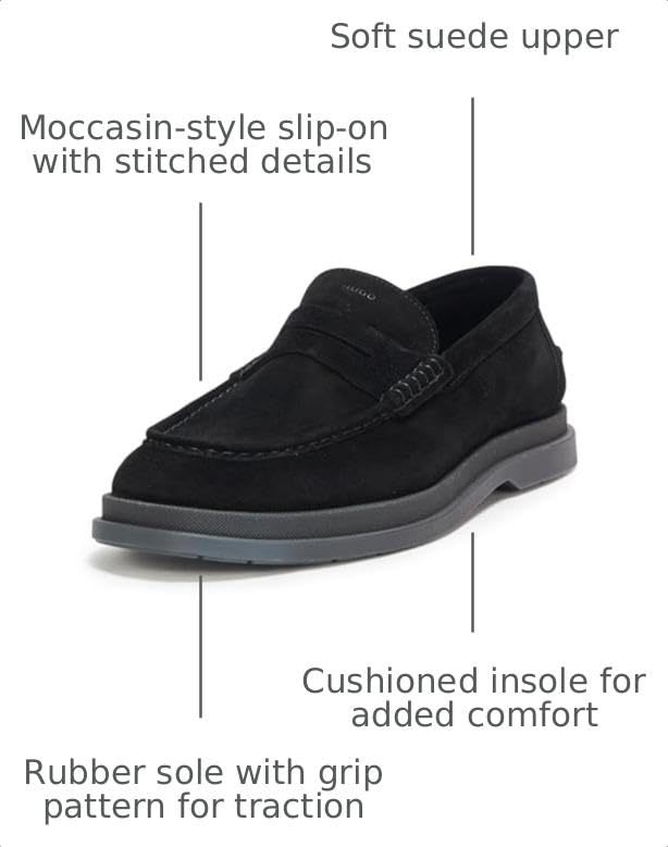 Image of Hugo Men's Chaol Suede Moccasin Loafer