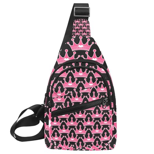 Sac à bandoulière rose couronne royale, le cadeau original pour ados