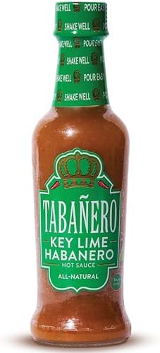 Tabañero Hot Sauce, All Natural, Habanero Sauce Gift, Key Lime Flavor, 5 oz