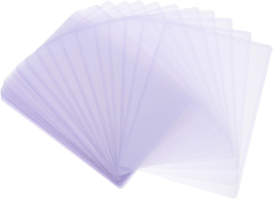 Angoily 50pcs Hard Card Sleeves Holders for Photos Postcards Lightweight Design for Easy Storage and Display