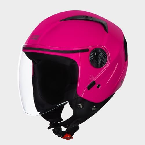 STUDDS Vogue ISI Certified Open Face Motorcycle Helmet for Men and Women with Clear Visor