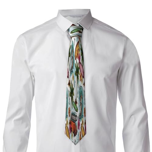 Hawaiian Style Men'S Classic Silk Smooth Tie, Suitable For Pairing With Formal Occasions4