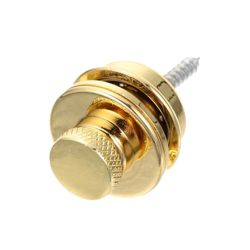 Kisangel Professional Strap Locks for Guitar and Ukulele Durable Non Slip Strap Button with Secure Mounting for Electric Acoustic and Bass Instruments Finish