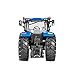 New Holland T6.175 Blue Power Tractor Replica, New Holland Tractor Replica Compatible with 1:32 Scale Farm Animals and Toys, Suitable for Collectors & Children from 3 Years