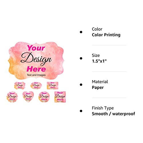 Laveda Custom Stickers For Business Logo Customized Personalized Stickers With Any Design Image Logo Text For Small Business And Birthday Party Wedding Celebration 120 Labels (1.5''X1'', Fancy Frame) #TOP7