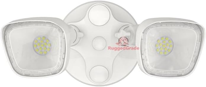 Miniatura 4 de RuggedGrade Turin II Series - Lámpara de pared LED de seguridad de 20 vatios - Luz LED de inundación ajustable - Bronce - 1,750 lúmenes - 5000 K