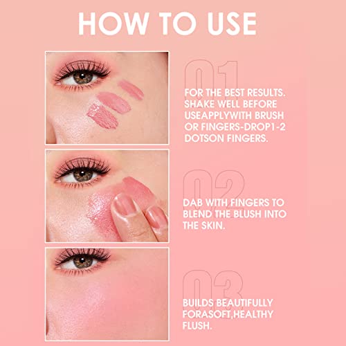 Domality 4Pcs Hangover Red Wine Blusher Set With Sponge Tip, Long Wearing, Dewy Finish, Easily Blendable, Nourishing, Smudge Proof, Natural Looking Multi-Purpose Blush For Cheeks, Eyes, Lips #TOP4