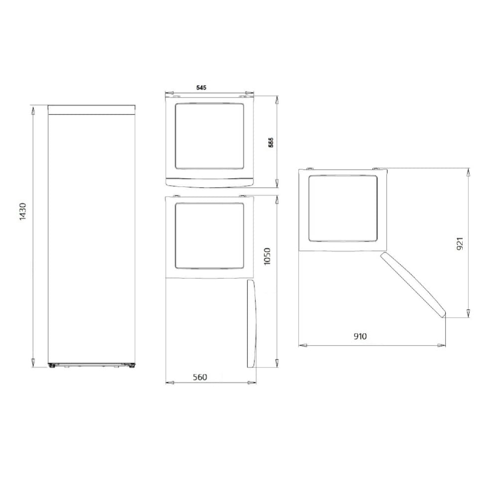 Aspes Frigorífico Refrigerador Blanco AR145501E. Capacidad 242 Litros, Puerta Reversible, Bajo Nivel Sonoro, Eficiencia Energética Clase E
