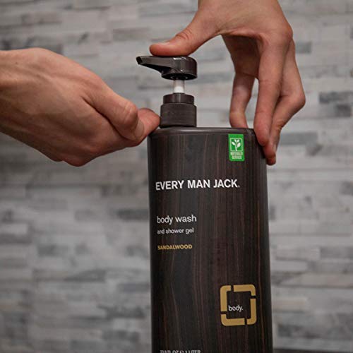 Every Man Jack Mens Sandalwood Body Wash For All Skin Types - Cleanse, Nourish, And Hydrate Your Skin With Naturally Derived Coconut And Glycerin - 2 Bottle #TOP5