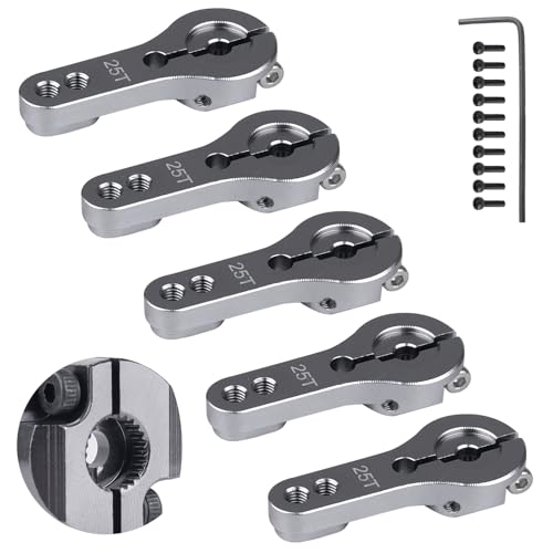 5 PCS FriHobby M3 25T Servo Horns Aluminum Servo Arms for Futaba Savox Axial HL HSP HD Xcore RC Crawler Car Truck Buggies Drift Racing Car...