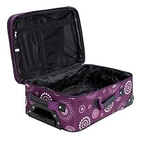 Rockland Fashion Softside Upright Luggage Set, Expandable, Purple Pearl, 2-Piece (14/19) — image 6