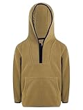 Langärmliges Fleece-Pullover-Sweatshirt für Unisex-Kinder mit Kapuze bietet zusätzlichen Schutz und Wärme für Kopf und Hals