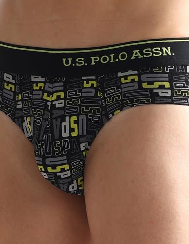 Image of U.S. Polo ASSN. Mens OEB08 Pure Cotton Antibacterial Underwear Briefs - Pack of 2
