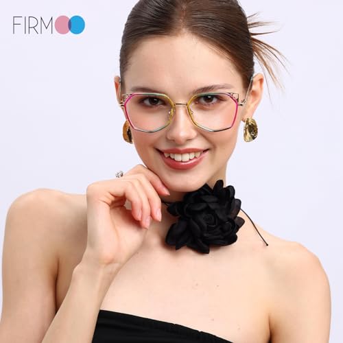 Image of Firmoo Cat Eye Blue Light Reading Glasses for Women, Stylish Cateye Computer Reading Glasses, UV400 Protection