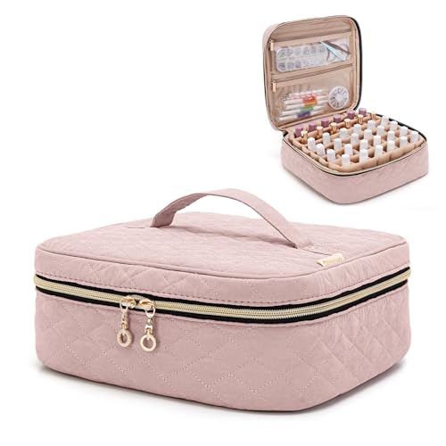 Yarwo Nail Polish Organizer Fit 36 Bottles, Small Nail Polish Carrying Case