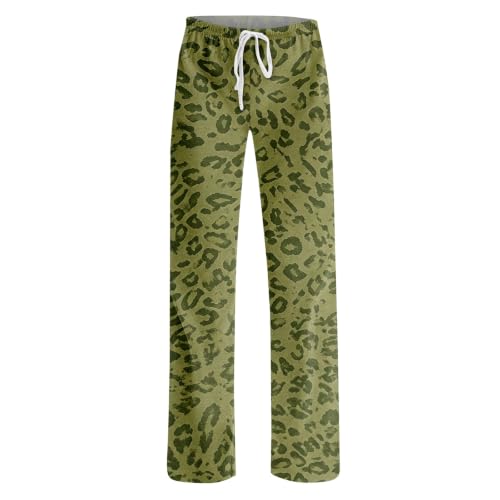 Gumipy Leopard Pants Women Baggy Casual Leopard Pajama Pants Fall Pajamas - image 3