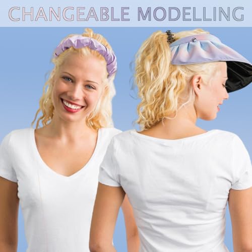 Visera de Sol con Ala Ancha para Mujer, Plegable y Ligera miniatura 5