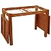 DEGAMO Funktions Gartentisch mit Wäscheständerfunktion, 100x60x75cm, Eukalyptus braun geölt, FSC®-Zertifiziert, Outdoor und Indoor