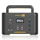 Powerness Portable Power Station Hiker U1000 Solar Generator 1166Wh Battery Powered Generator with 3x1000W AC Outlets (Surge Power 2000W) and PD 100W In/output for Outdoor Camping/Off-grid