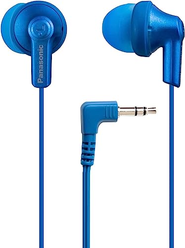 Image of Panasonic Ergofit in-Ear Earbud Headphones Dynamic Crystal Clear Sound Ergonomic Comfort-Fit Metallic Blue (RP-HJE120-AA)