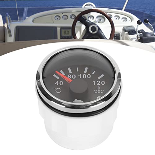Zusatzinstrumente - Kühlwassertemperaturanzeige, Ersatz Marine Auto Instrument Ersatz Für Auto & Boote Eu-Sensor(Schwarzes Zifferblatt)
