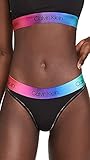 Calvin Klein Women's Modern Cotton Thong Panty, Black, Small