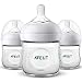 Philips AVENT Natural Baby Bottle, SCF010/37, Clear, 4 Ounce (Pack of 3)