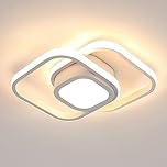 Dorlink LED Ceiling Light, White Square Creative Acrylic Modern Ceiling Lighting, 32W 3000K Warm Light Indoor Decor LED Ceiling Lamp for Bedroom, Living Room, Kitchen, Hallway, Aisle