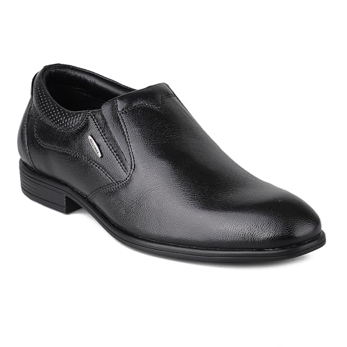 Image of Red Chief Mens Red Chief Genuine Leather Formal Slip on for Men | Pull-on Shoes for Men | Black | Rc3975lr Oxford