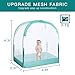 L RUNNZER Crib Pop Up Tent Baby Safety Mesh Cover Mosquito Net Toddler Bed Canopy Netting Cover Protect Baby from Biting and Falling, Emerald, 51 x 51 x 27 Inch
