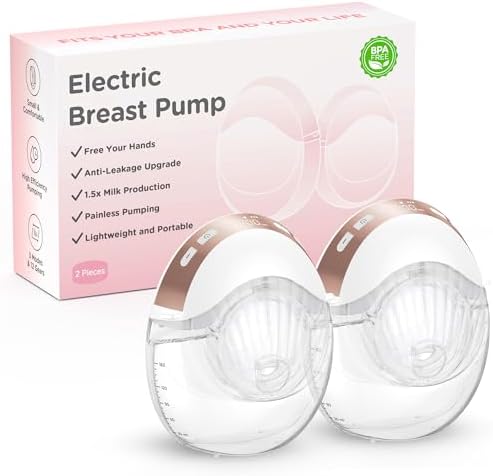 Wearable Electric Breast Pump Double, Hands Free Breast Pump for ...