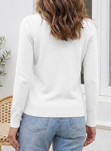 Image of SHEWIN Womens Sweaters 2026 Casual Crewneck Long Sleeve Lightweight Knit Pullover Sweater Tops Fall Clothes