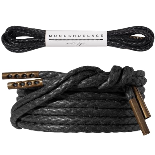 [MONDSHOELACE] �X�����C�R �ەR�Ζڕ�3.5mm | �����Z�� ���� �v�C���� (�u���b�N, 140cm)