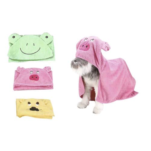 Croci C7374256 Green Frog - Albornoz para Perros (42 x 40 cm)