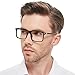 OCCI CHIARI Wide Reading Glassses Men Comfortable Readers 1.0 1.25 1.5 1.75 2.0 2.25 2.5 2.75 3.0 3.5 4.0 5.0 6.0(1.25x Black)