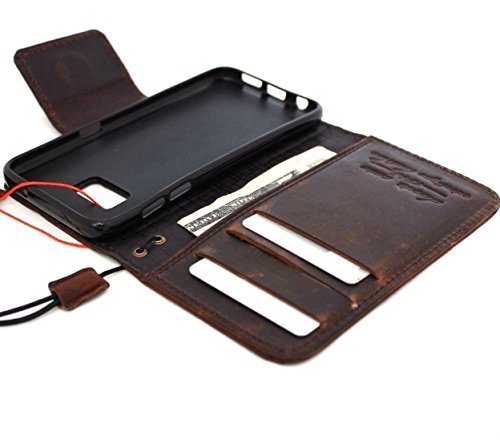 Genuine Vintage Full Leather Case For Samsung Galaxy S7 Book Wallet Luxury Cover S Handmade Retro Id S 7 Brown Chocolate #TOP1