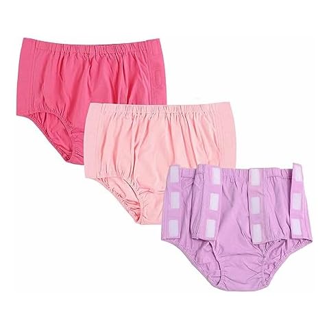 3 Pack Post Surgery Underwear, Adaptive Underwear, Tear Away Underwear, Incontinence Underpants, Reusable Stick-on Briefs Cover