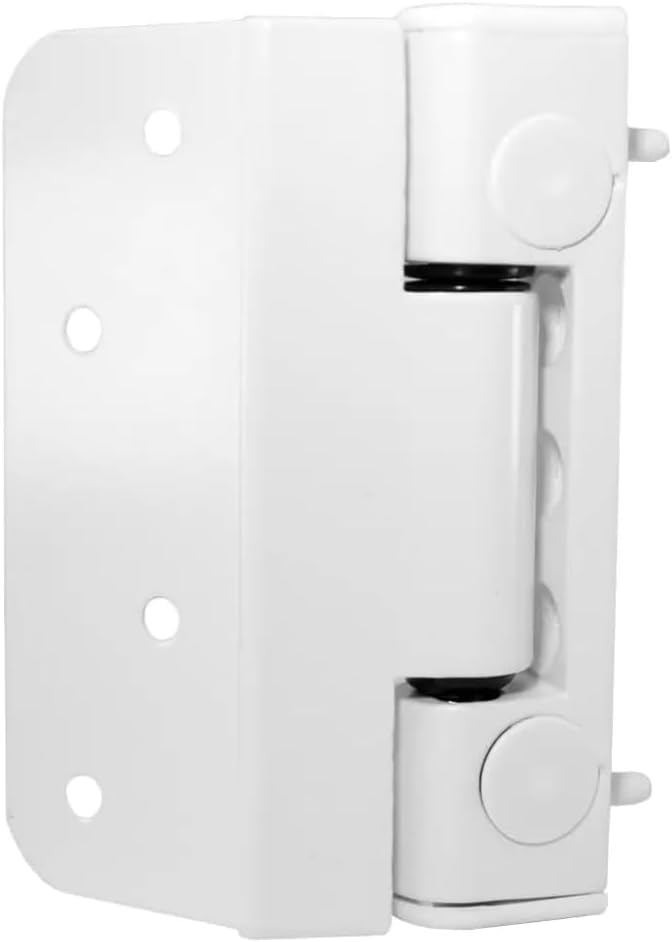 Composite Door Hinge White | 1 x 3D Adjustable Butt Rebate Door Hinge | Hinge and Body Included | Up to 100kg Load Capacity in 3 Hinges (White)