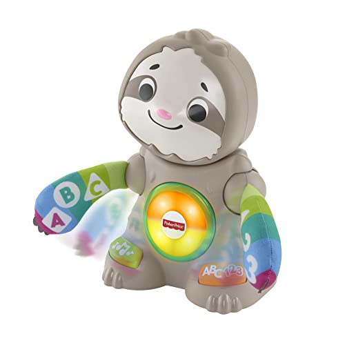 Fisher-Price GHY87 - BlinkiLinkis Faultier, interaktives Lernspielzeug, deutschsprachig, Babyspielzeug ab 9 Monaten