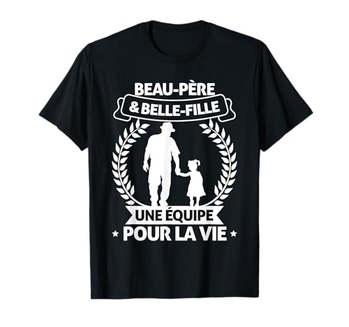 Photo de Beau-père et belle-fille Fête des pères Cadeau Beau Papa T-Shirt