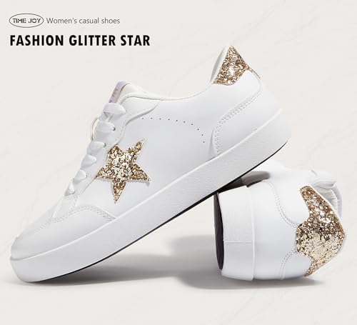 Fashion Star Sneakers for Women Glitter Sequins Lace Up Low Top Walking Shoes Comfortable Cushioned for Party, Casual & Daily Outfits2