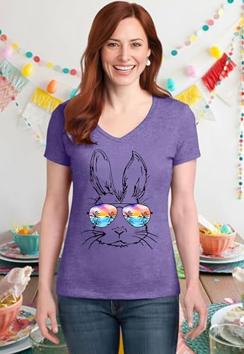 Image of Ithalt Easter Shirts for Women He is Risen Tshirt Easter Christian T-Shirt Jesus Lover Short Sleeve Tops