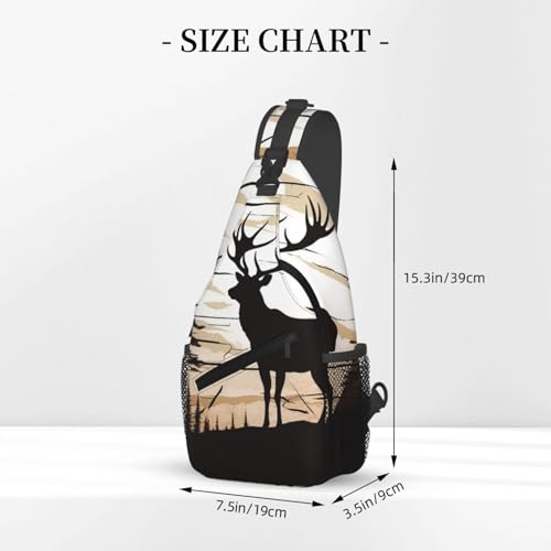 Bolso cruzado estilo Wild Elk para hombre y mujer miniatura 3
