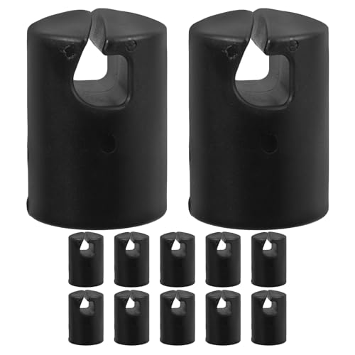 Capuchon de trampoline 3.2cm en plastique noir pour protection de poteau de sécurité (12 Pcs)