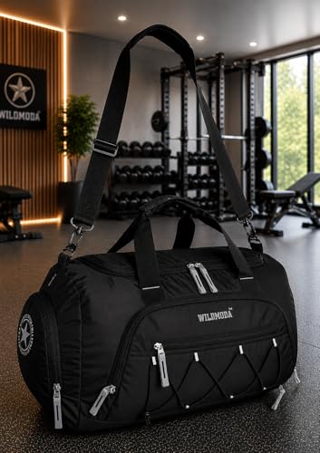 Image of 50L Gym Duffel Bag | Large Travel Sports Bag for Men & Women (Black)