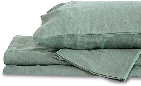 Delilah Home Sustainable Living 100% Organic Hemp Queen Bed Sheets Certified by GOTS and Vegan.org, Proudly Made in Portugal, 4 Piece Set, Gray - Thumbnail 3