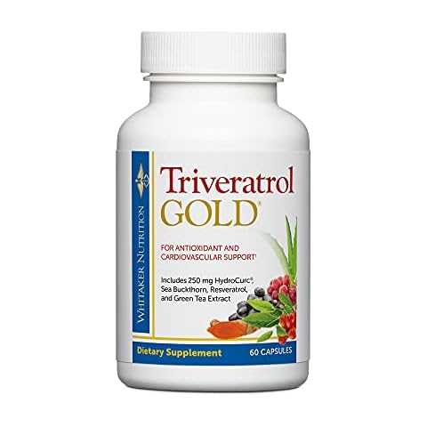 Dr. Whitaker's Triveratrol Gold – Healthy Aging Supplement with Resveratrol & Extracts of Aloe Vera, Green Tea, and Turmeric – Provides Antioxidant & Cardiovascular Support (60 Capsules) Cover